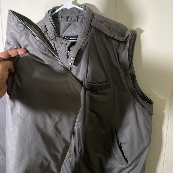 Vintage Members Only 80% Down Waterfowl Gray Convertible Bomber Jacket / XL - Picture 9 of 11